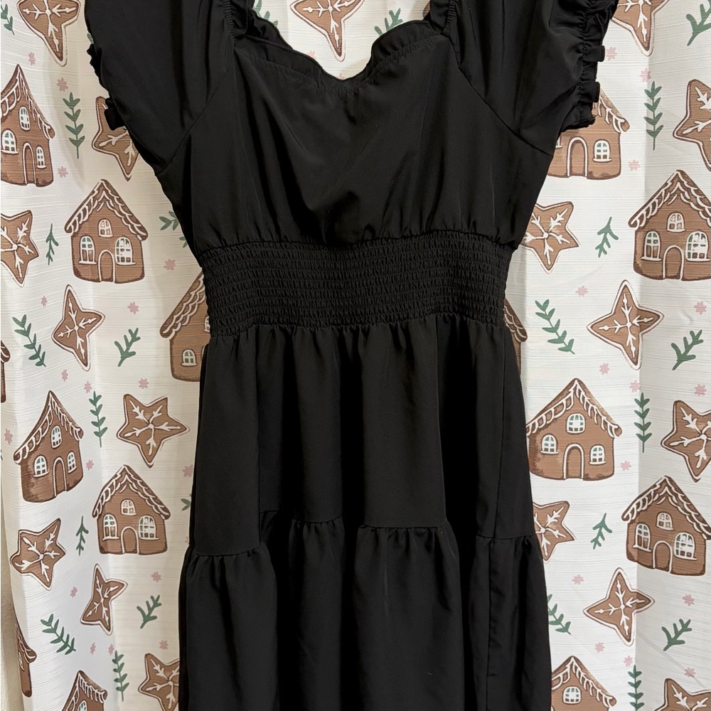 Black Ruffled Dress - Picture 5 of 5
